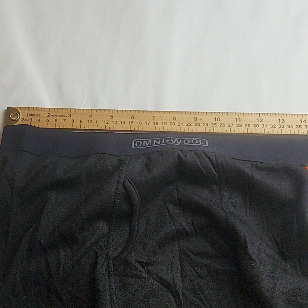 Omni-Wool Base Layer Thermal Leggings Pants Black Men's Size Large